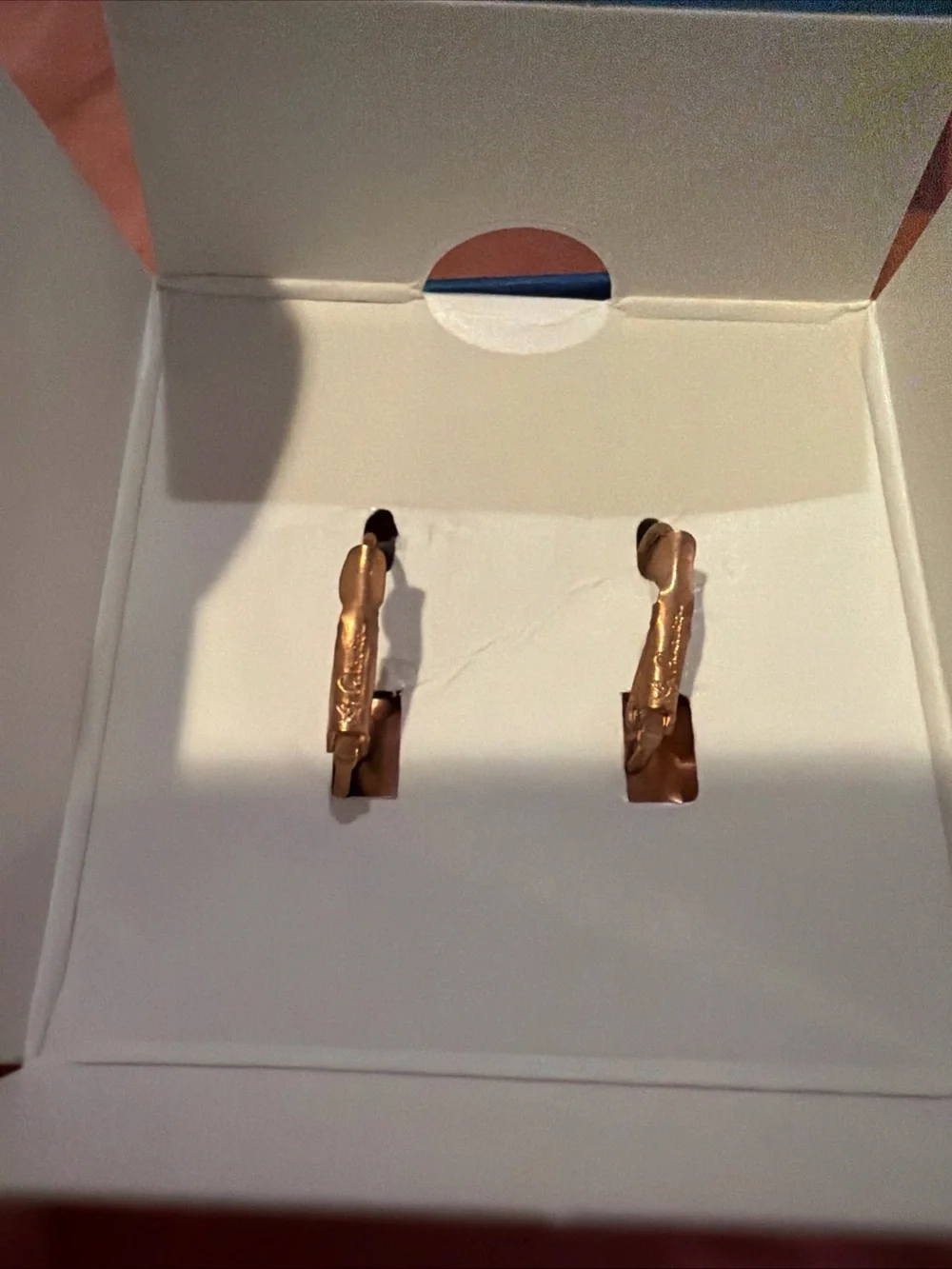 Nique.D Rose Gold Swarovski Crystal Drop Earrings